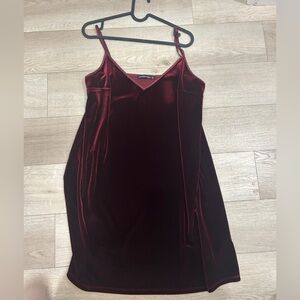 Abercrombie & Fitch Deep Red Velvet Dress. Size Large.